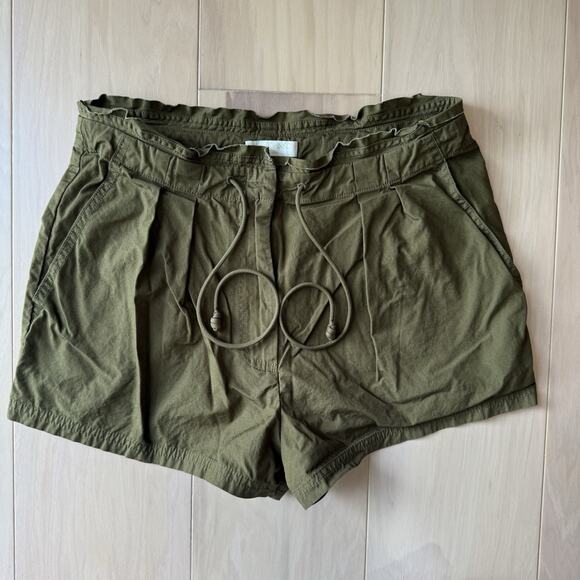 Ulla Johnson Shorts 28 Green 2.5 Inseam New York Military Designer Glam Boho - Picture 2 of 7